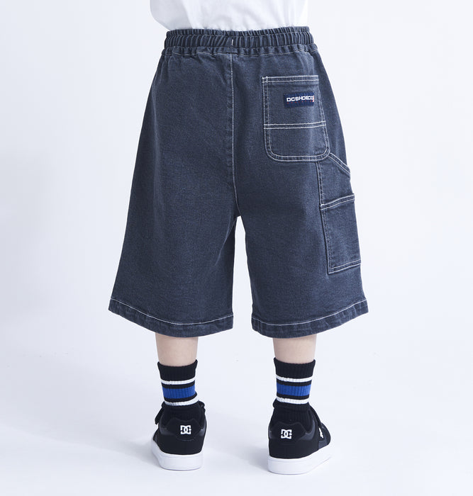 【BUY 2 20%OFF】【OUTLET】DC Shoes 23 KD WIDE DENIM SHORT キッズ ショーツ