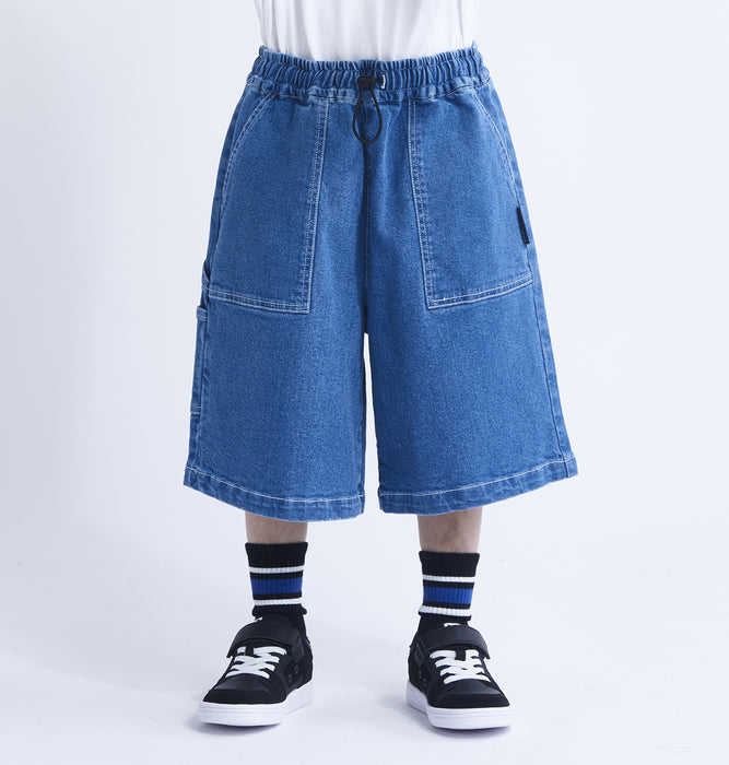 【BUY 2 20%OFF】【OUTLET】DC Shoes 23 KD WIDE DENIM SHORT キッズ ショーツ