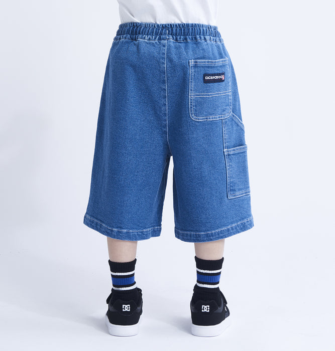 【BUY 2 20%OFF】【OUTLET】DC Shoes 23 KD WIDE DENIM SHORT キッズ ショーツ